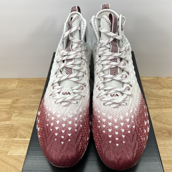 Under Armour Men's 13 Spotlight Clone 3.0 MC Football Cleats 3026334-107 WHT/RED - Picture 5 of 12